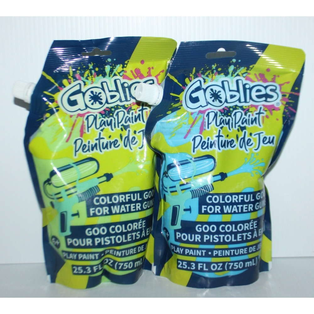 Mezzimatic Goblies Play Paint Colorful Goo For Water Guns 25.3 FL Oz Lot Of 2